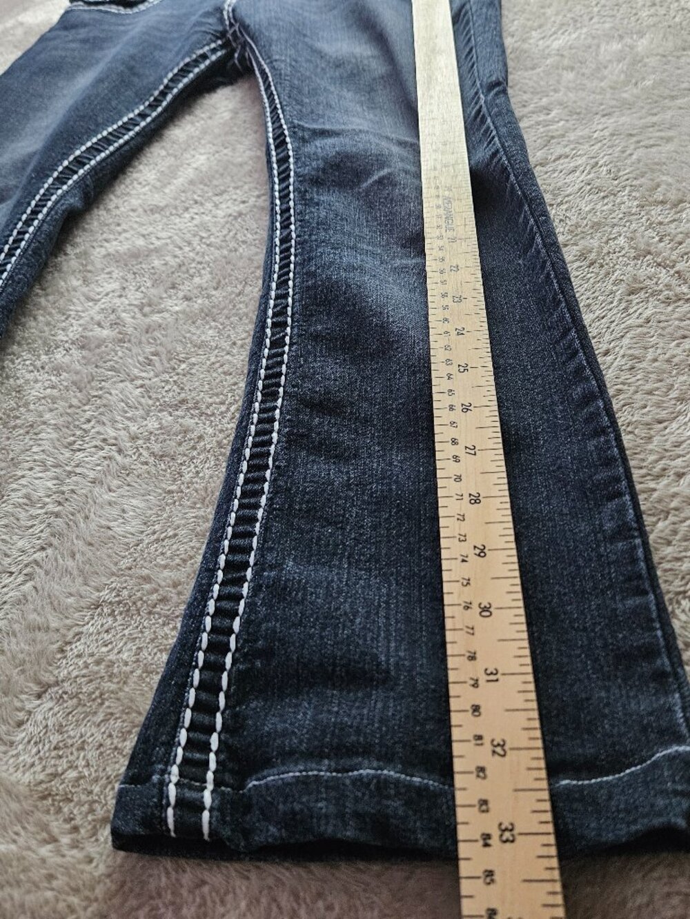 True Religion Billy Super T Jeans Made in USA Denim Signature Contrast Stitching - Picture 4 of 15